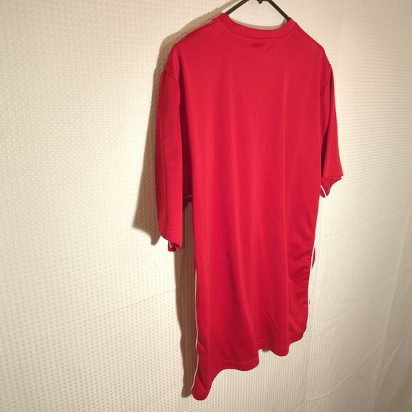 Nike FITDRY Shirt XL Red Soccer Training Tee Vintage 00s Athletic Top Thailand - Picture 6 of 6